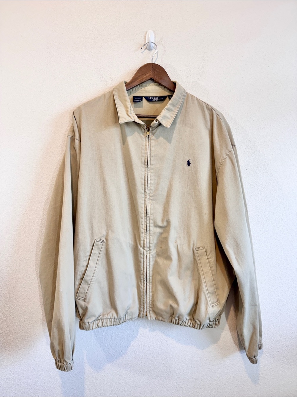 Polo Ralph Lauren XL Khaki Harrington Jacket Old Money Ivy League Cotton K81